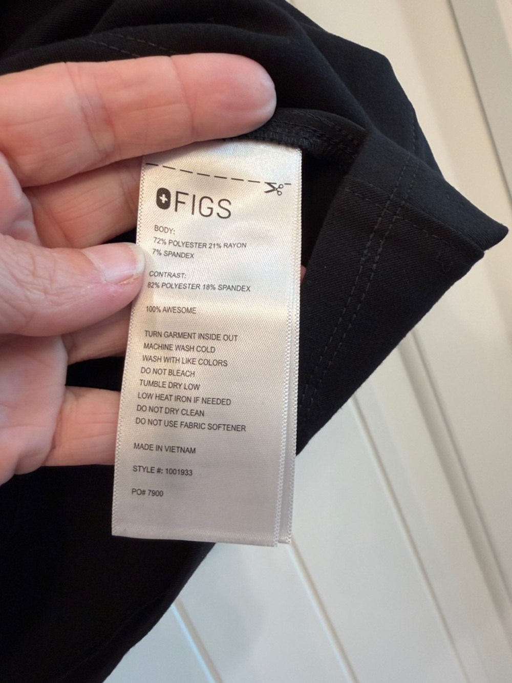 Figs Black Orilila Scoop Neck Top - Picture 2 of 3